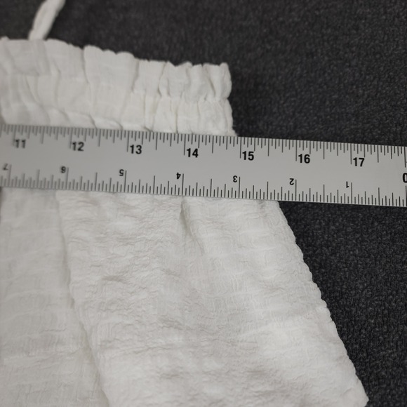 Lilly Pulitzer White Tiered‎ Ruffle Spaghetti Strap Tank Top M - Picture 3 of 9